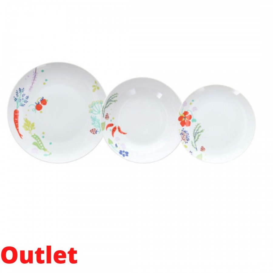 Набор тарелок Madison Orto 18 шт (ТОВАР ИЗ АУТЛЕТА)